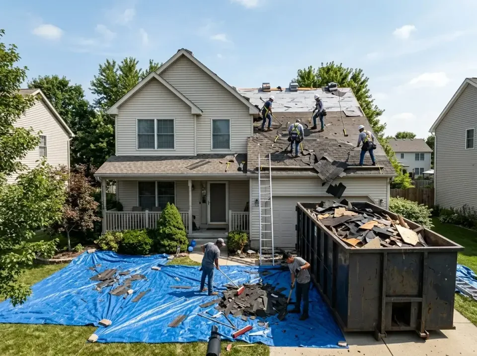 roof-replacement-debris-remova-004 — frequently asked questions, Cheapest Dumpster Rentals in Decatur, AL